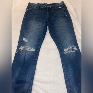 Distressed Aero Blue Jeans